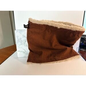 NIB Winter Neck, Face and Ear Warmer Brown, fake fur lined